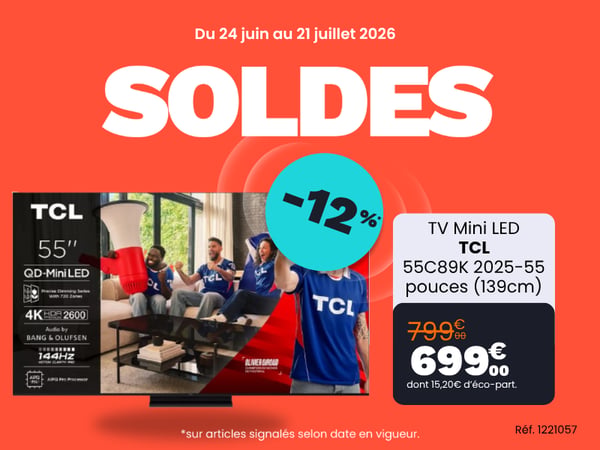 TV Mini LED TCL 55C89K 2025-55 pouces (139cm)