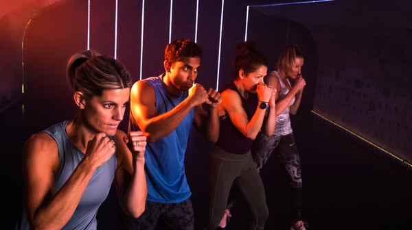 Four people boxing