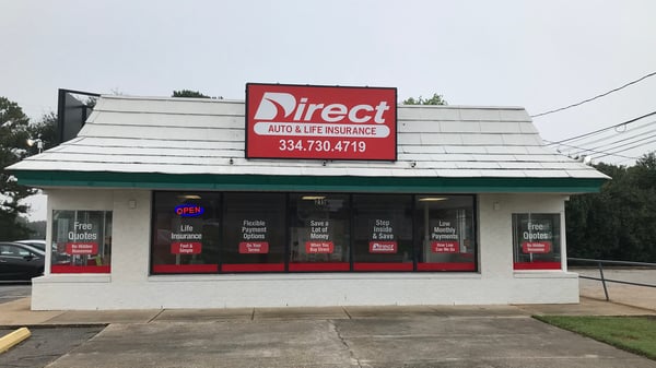 Direct Auto Insurance storefront located at  215 South Memorial Dr, Prattville