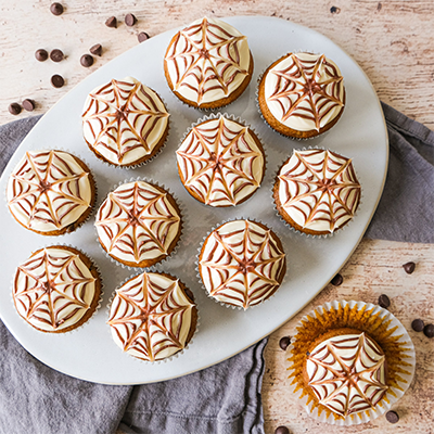 halloween cupcakes on a plate