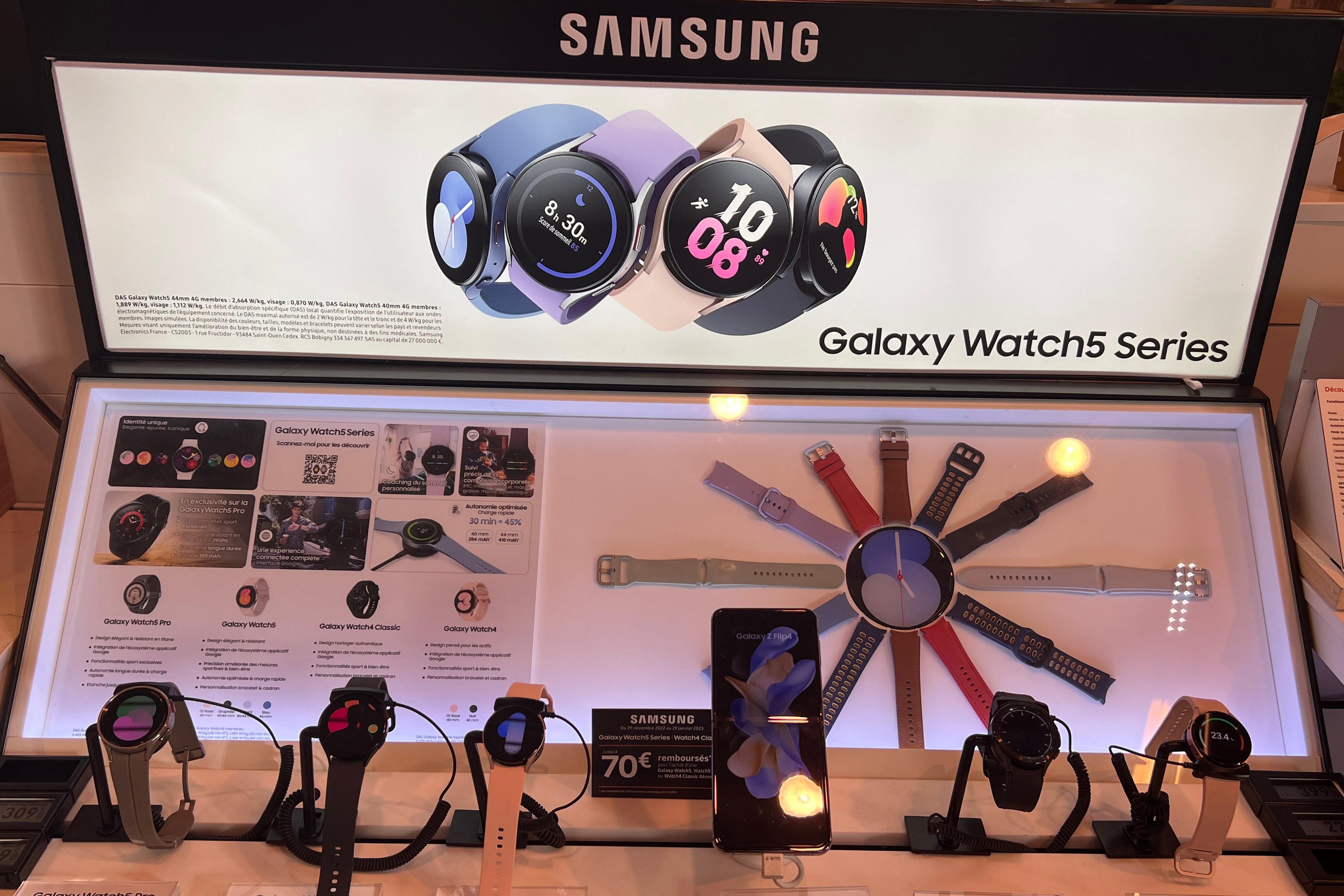 Espace de découverte des dernières montres connectées Samsung Galaxy Watch