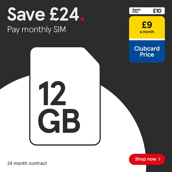 Get SIM Only deals this Black Friday with Clubcard Prices at Tesco Mobile, Shop now