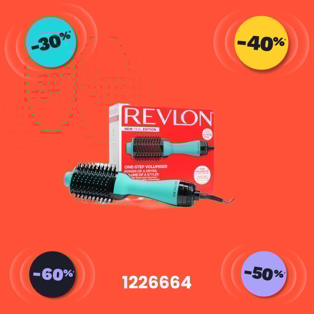 Brosse soufflante REVLON Bleu Turquoise en promotion