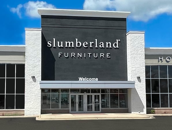 Slumberland Furniture Storefront in Batavia, IL.