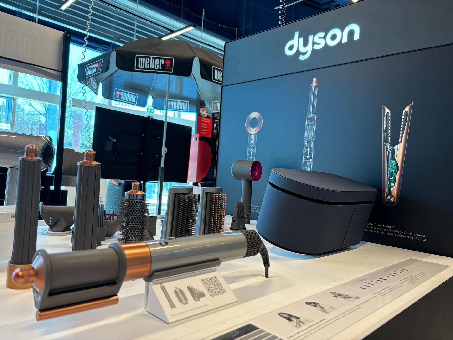 Fer multistyle DYSON multifonctions Airwrap Complete Long Or rose et Céramique, origini, fushia bleu rose poudré