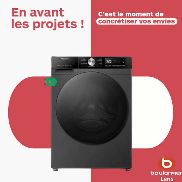 Lave linge hublot HISENSE WF3S9043BB3