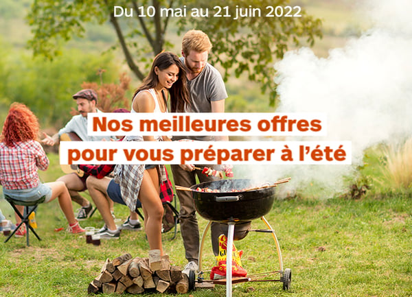 Les Beaux Jours
Promotion
Offres
Soleil 
Barbecue
Clim
Ventilateur pied
BBQ charbon