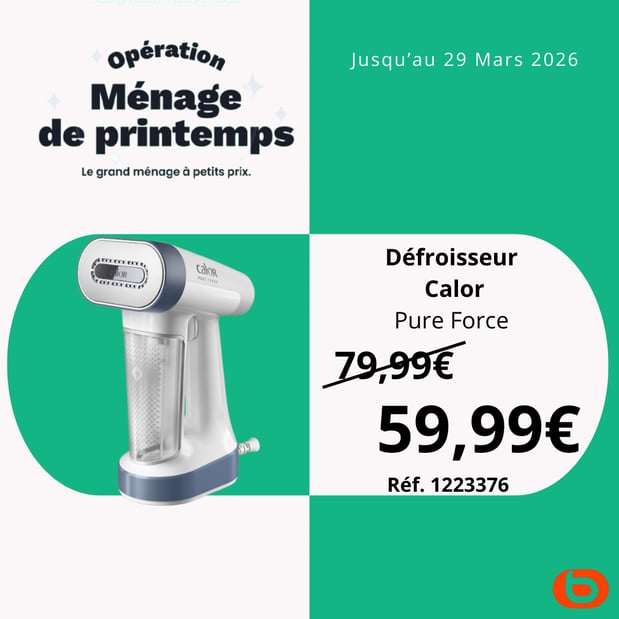 Défroisseur vapeur CALOR DT8722C0 Pure Force 2 en 1