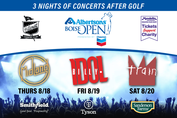 3 nights of concert after golf