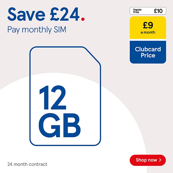 Get SIM Only deals with Clubcard Prices at Tesco Mobile, Shop now