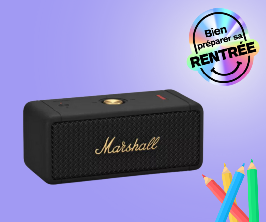 Enceinte portable Marshall Emberton BT Black & Brass