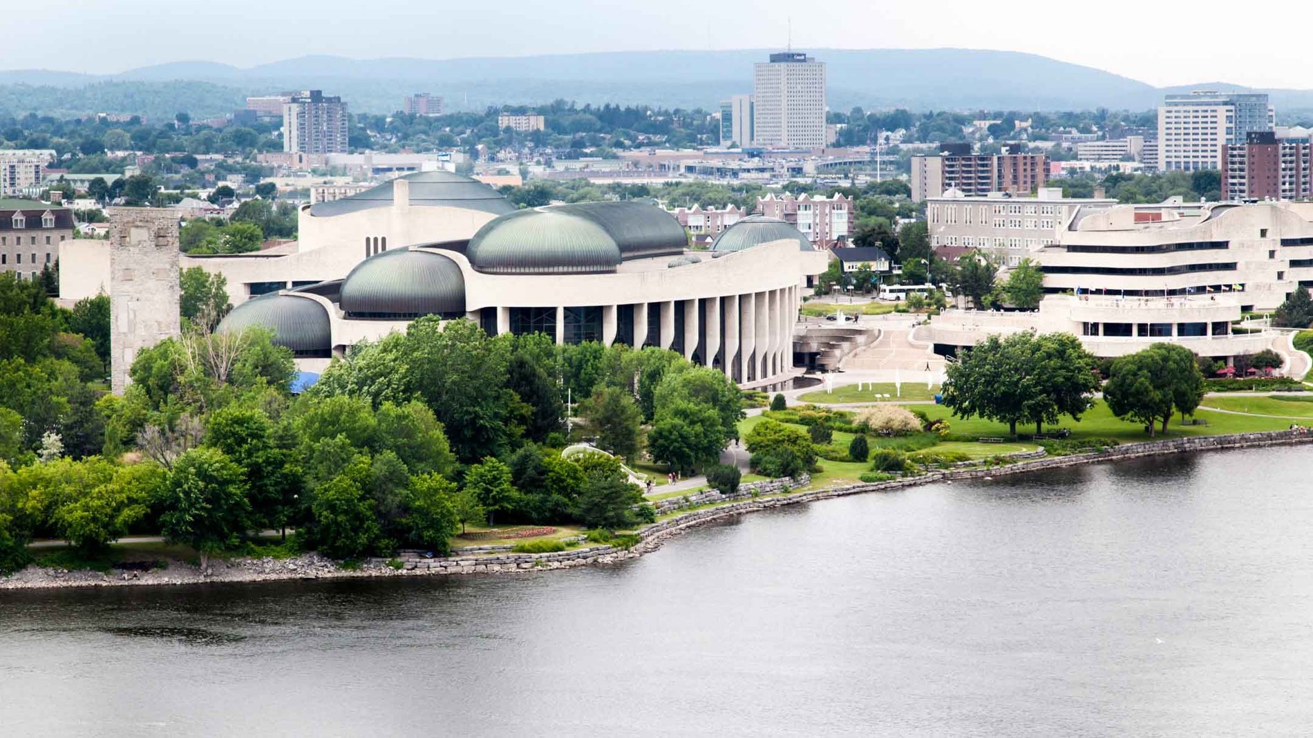 Museum Of History in Gatineau, along the water front