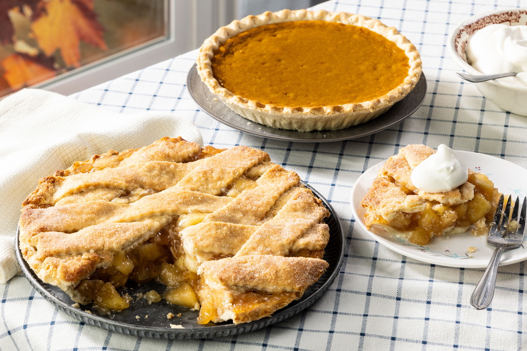 thanksgiving desserts on a table