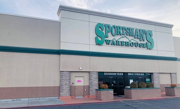 The front entrance of Sportsman's Warehouse in Lewiston