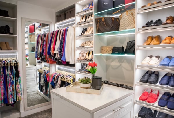 Custom built walk in closet