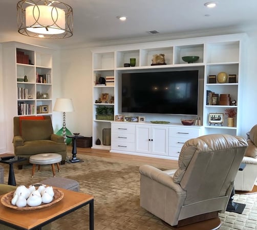 Custom Built Media Center by California Closets Greater Detroit, Michigan.