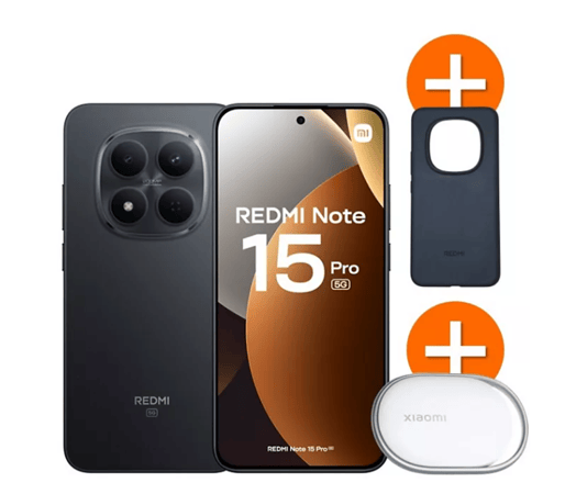 Smartphone XIAOMI Pack Redmi Note 15 Pro 5G 256Go Noir + Tag + Coque