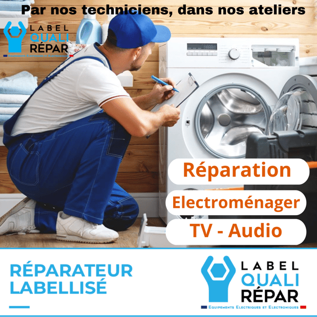 Nous sommes ravis de vous annoncer que nous avons obtenu le label QualiRépar ! 🎉 Ce label, attribué par un organisme indépendant après un audit rigoureux, certifie notre expertise en réparation d'équipements électriques et électroniques. Grâce à cette labellisation, nous faisons désormais partie du réseau des réparateurs QualiRépar, vous garantissant un service de qualité et de confiance.

En tant que client, vous bénéficiez désormais du Bonus Réparation, une réduction immédiate sur vos factures de réparation pour les appareils éligibles qui ne sont plus sous garantie.

Pour plus d’informations, rendez-vous sur www.ecosystem.eco ou www.e-reparation.eco.

#QualiRépar #Réparation #SavoirFaire #Certification #ServiceDeQualité #BonusRéparation #ClientSatisfait #RéparationÉlectronique #Durabilité
