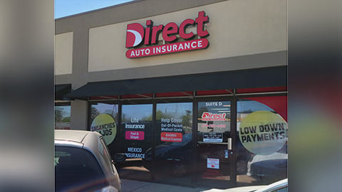 Direct Auto Insurance storefront located at  1102 S Thompson St, Springdale