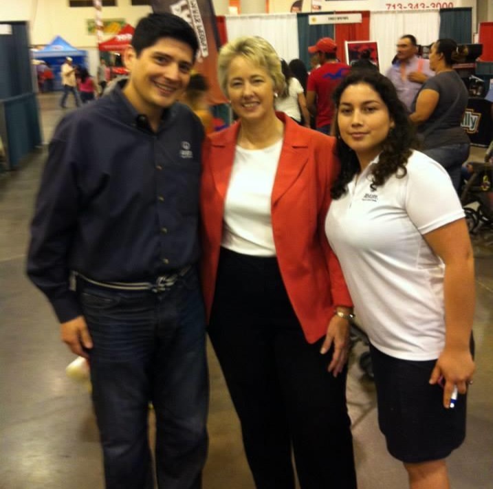 The photo was taken in 2015 with Mayor Annise Parker, Houston Mayor 2010-2016.