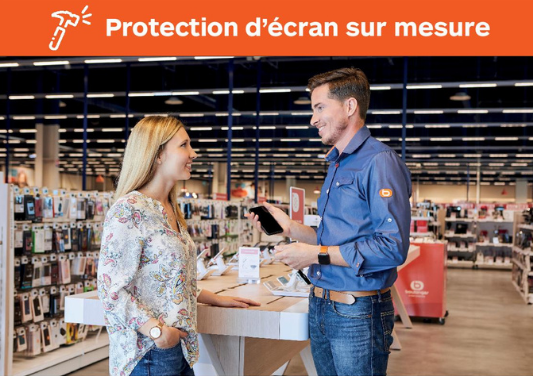 Protection d'écran sur mesure dans votre magasin Boulanger Compiègne