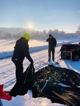 Ballonfahren im Schnee ist immer besonders