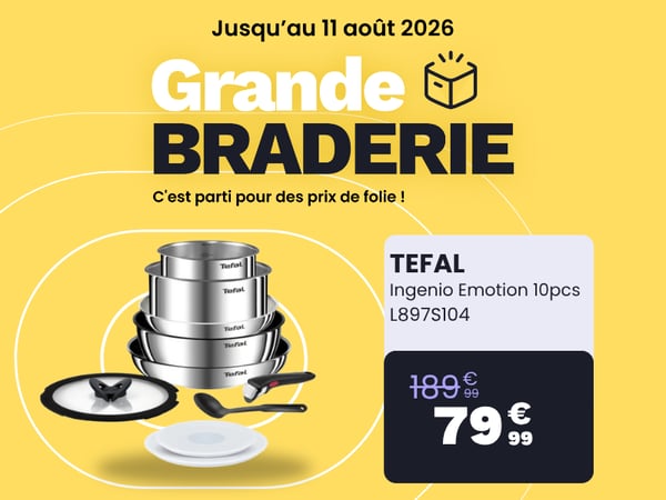 Batterie de cuisine TEFAL Ingenio Emotion 10pcs L897S104