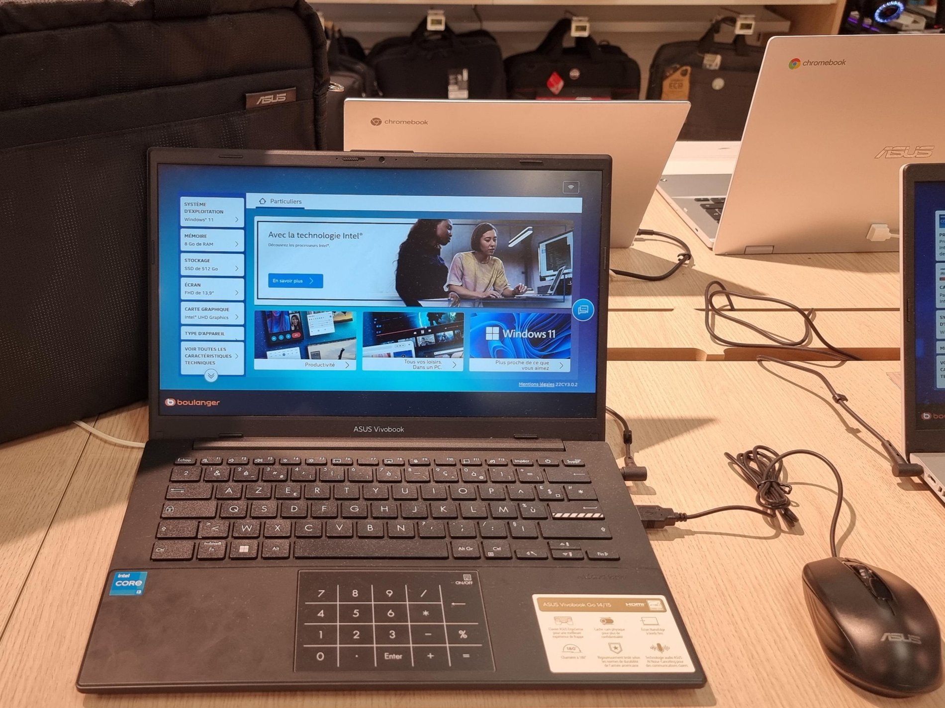 Asus vivobook qualité bonne marque
processeur intel