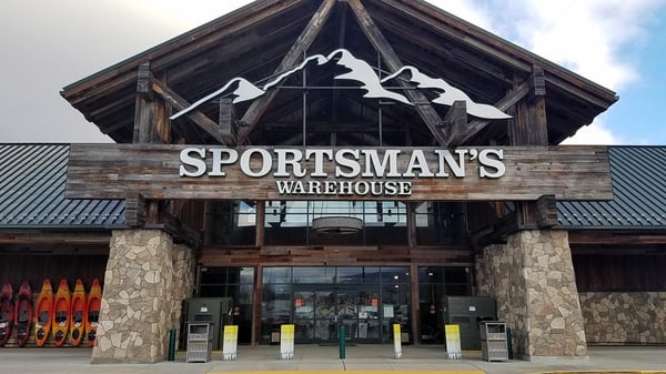 The front entrance of Sportsman's Warehouse in Asheville