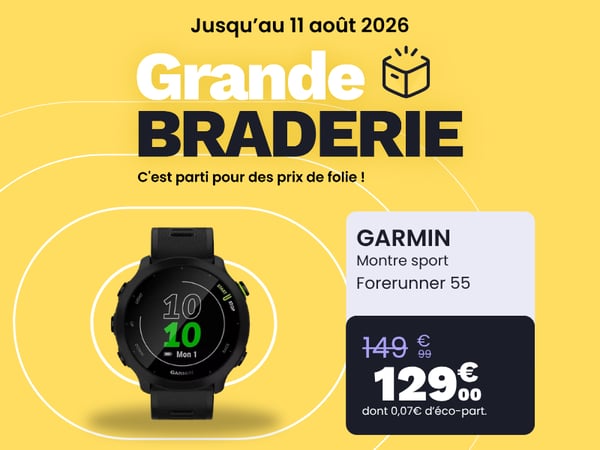 Montre sport GARMIN Forerunner 55 Running GPS BT 42 mm Noire