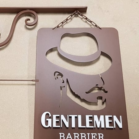 Luxury Signs Sàrl enseigne en métal genève vieille ville coiffeur Barber Barbershop
