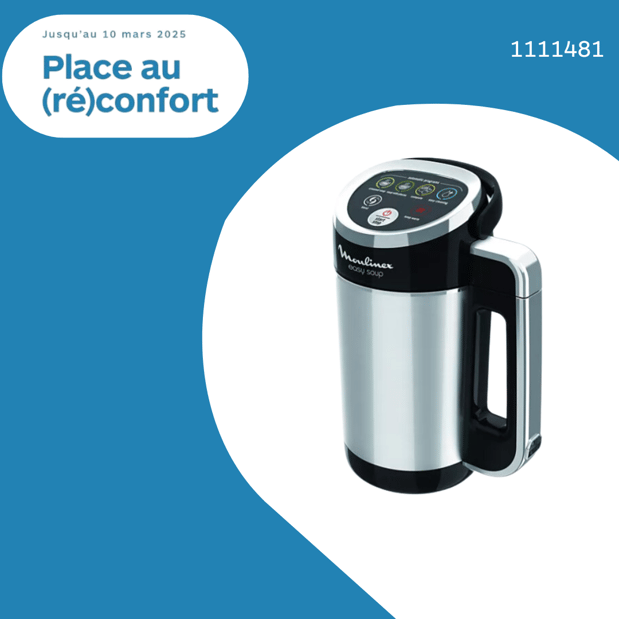 Blender chauffant MOULINEX Easy Soup LM841810 en promotion dans votre magasin Boulanger Lille Esquermoise