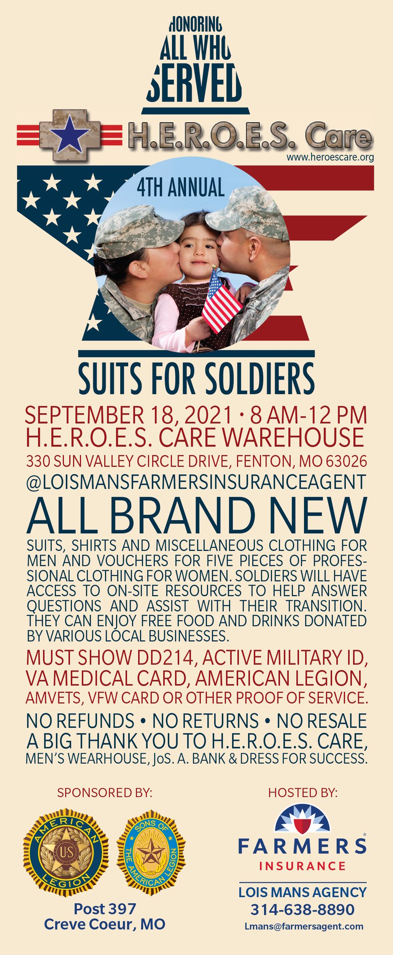 4th Annual Suits For Soldiers Event is Back!