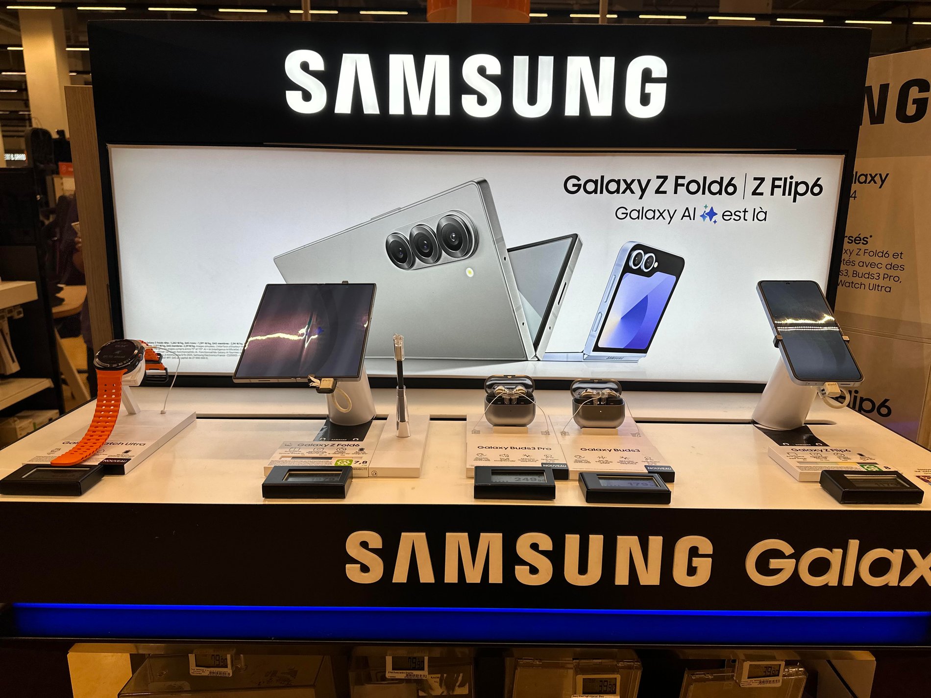 Smartphone Samsung Galaxy Z fold 6 et flip 6 chez Boulanger La Valentine.