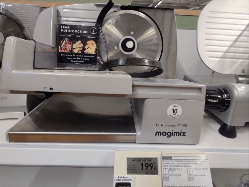 Trancheuse électrique Magimix chez Boulanger Vitrolles proche de Salon, Velaux, Rognac et Marignane