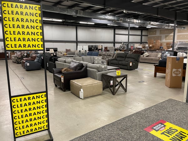 Slumberland Furniture Store in Mason City,  IA -  Clearance Area