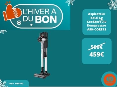 Retrouvez l' aspirateur balai Lg CordZero A9 Kompressor A9K-CORE1S dans votre magasin Boulanger Boulogne sur mer
