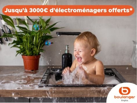 Jusqu'à 3000€ d'électroménagers offerts* pour la conception de votre cuisine dans votre magasin Boulanger Englos