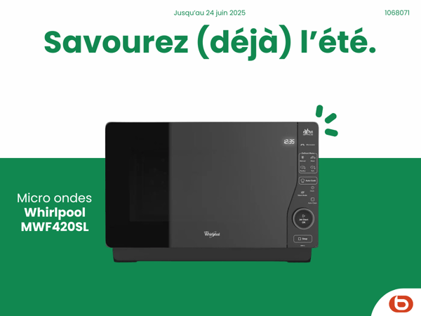 Micro ondes WHIRLPOOL MWF420SL extraspace