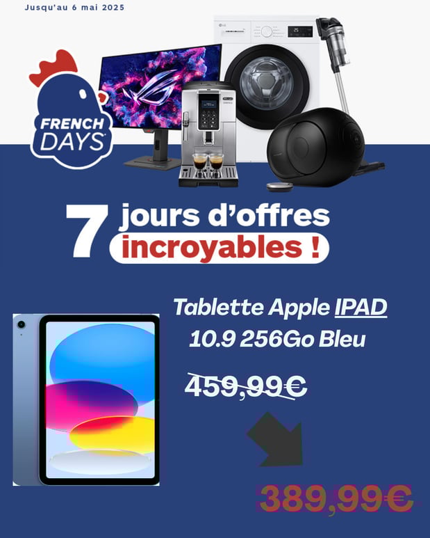 Tablette APPLE IPAD 10.0 256GO Bleu
