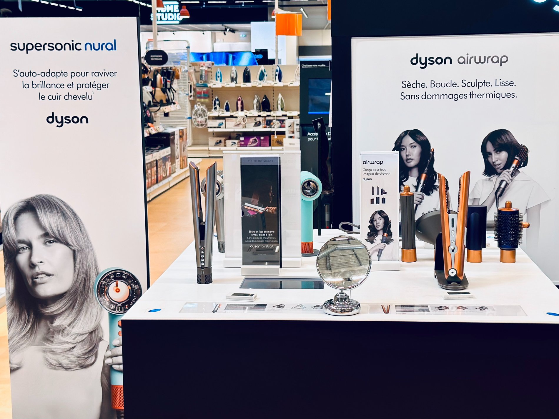 sèche cheveux Dyson, magasin Boulanger Villars