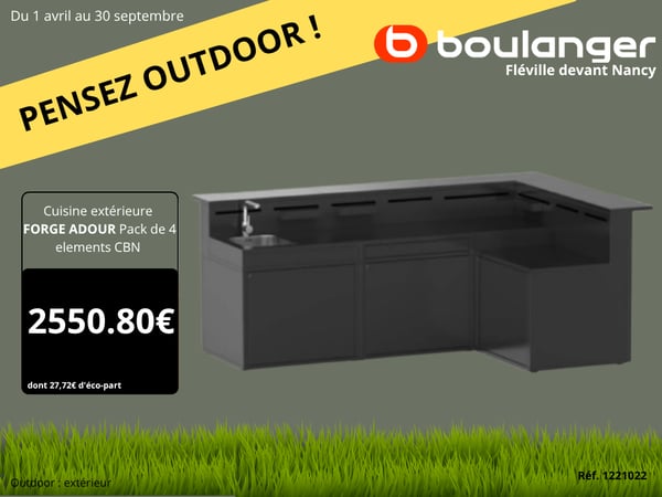 Cuisine extérieure FORGE ADOUR Pack de 4 éléments CBN