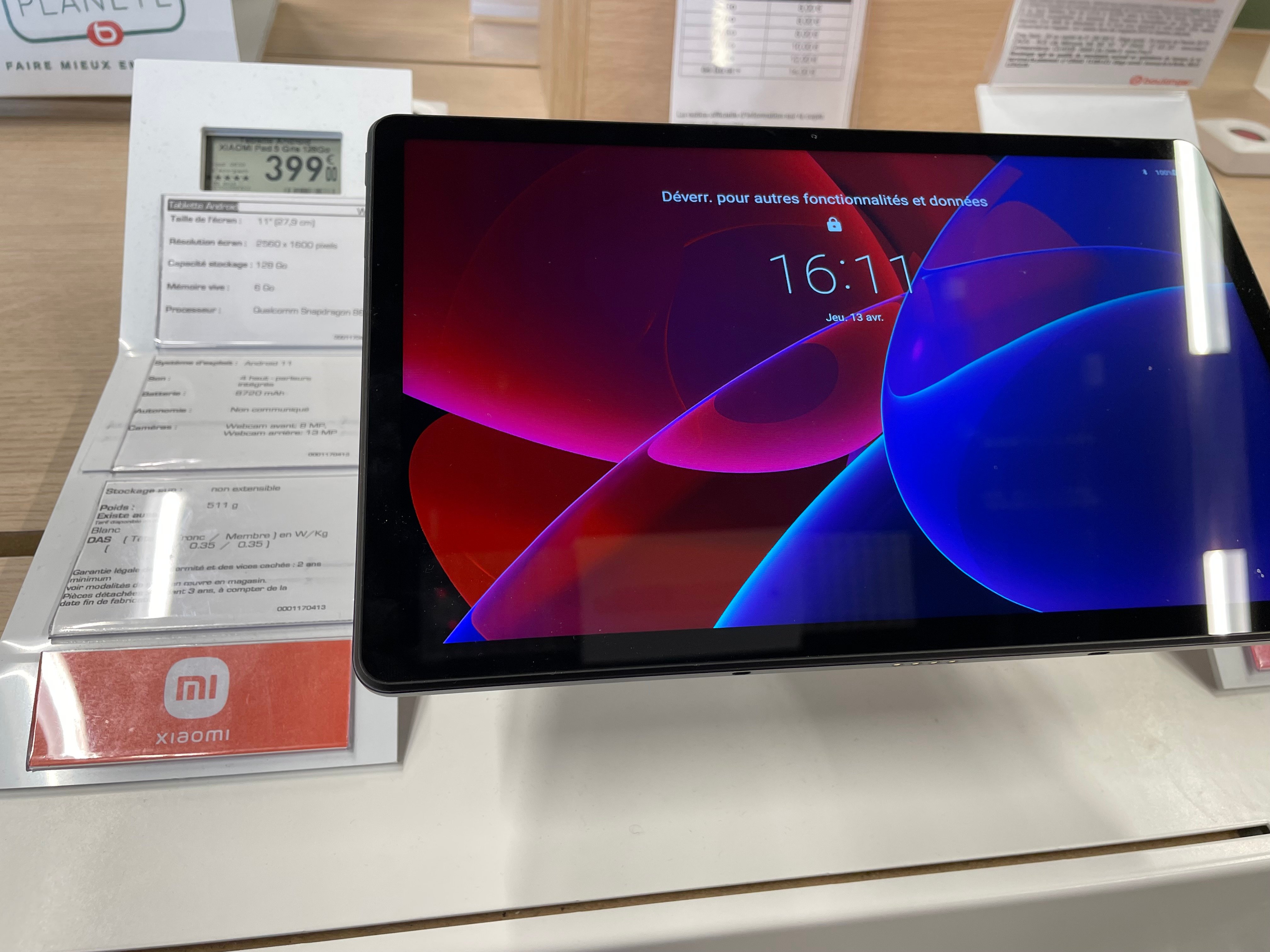 Univers des tablette tactiles Xiaomi chez Boulanger Bourg-en-Bresse avec le modèles Pad et redmi Pad
