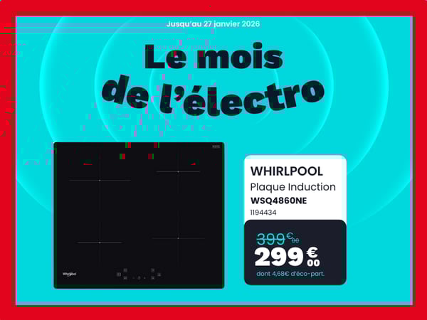 Plaque induction WHIRLPOOL WSQ4860NE