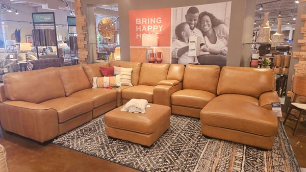 Woodbury Slumberland Furniture leather sectional