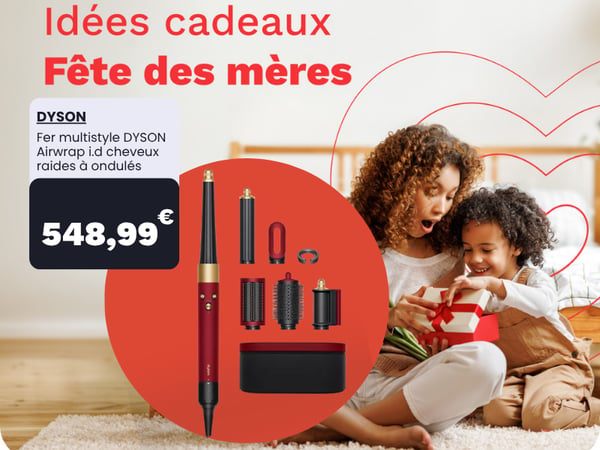 Fer multistyle DYSON Airwrap i.d cheveux raides à ondulés Edition Rouge et Or, édition spéciale fête des mères