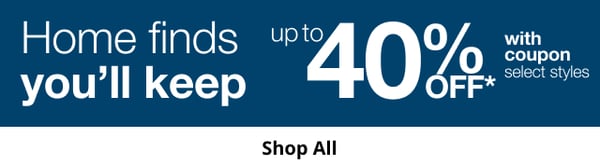 Save up to 40% off on items for the home at JCPenney