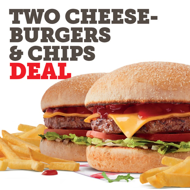 Image of 2 Wimpy Cheeseburgers & 2 Wimpy Chips Deal