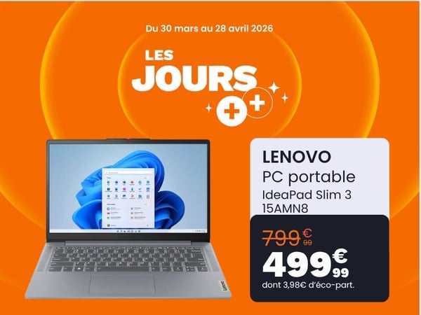 Ordinateur portable LENOVO IdeaPad Slim 3 15AMN8