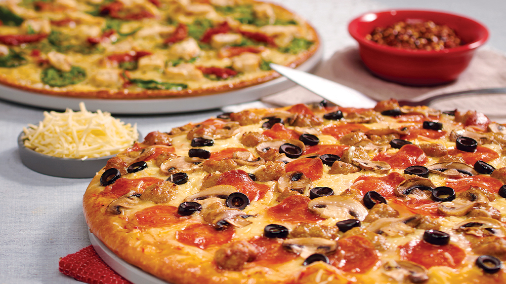 Papa Murphy's take n bake pizza with dairy-free cheese